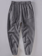 LINEN LOOSE POCKET TROUSERS FOR MEN
