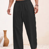 SOLID COLOUR TROUSERS FOR MEN