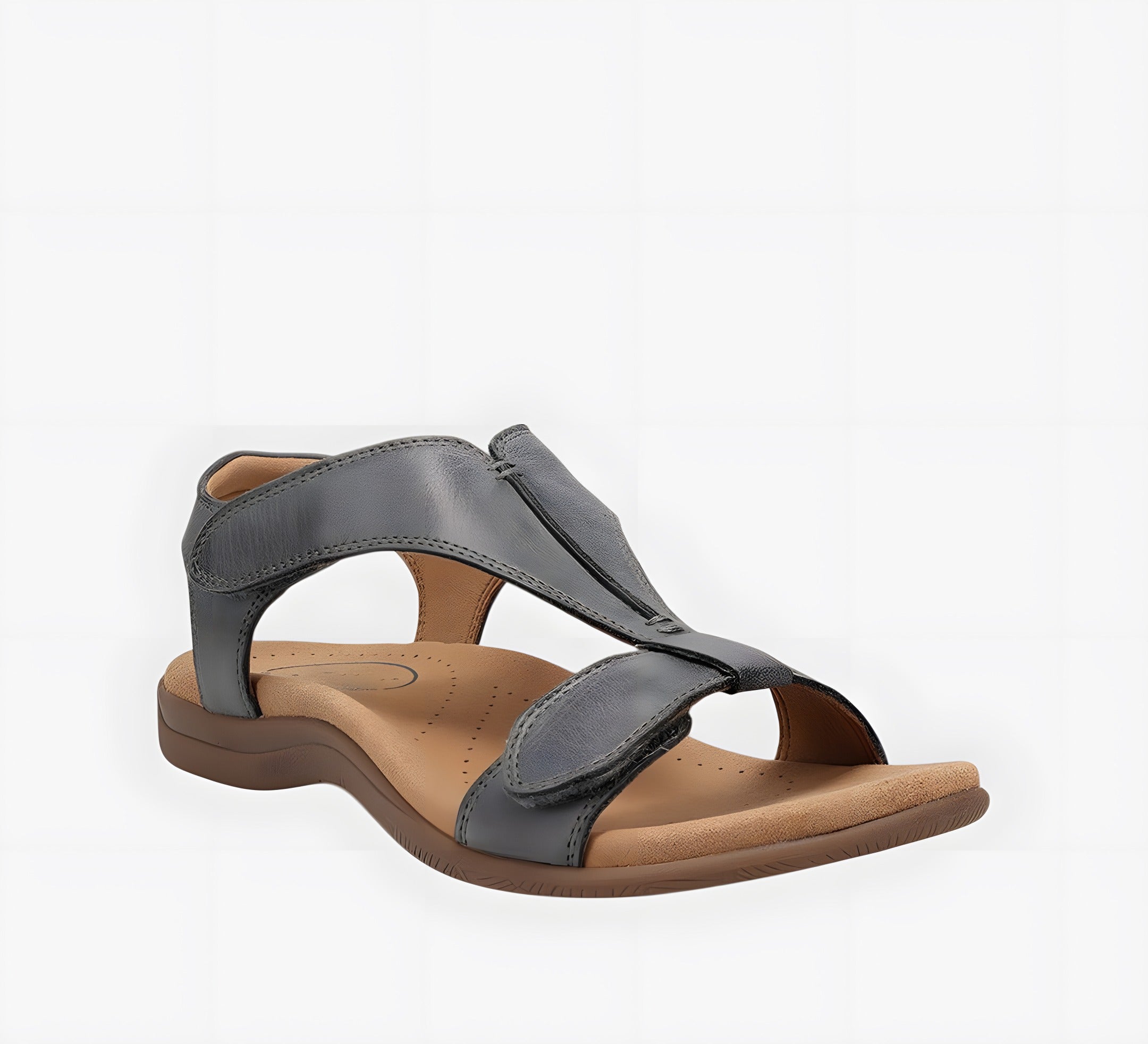 Céline | Sandales femme à enfiler confortables Gris