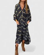 Robe Maxi Rayée Boho Élégante