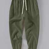 LINEN LOOSE POCKET TROUSERS FOR MEN