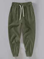 LINEN LOOSE POCKET TROUSERS FOR MEN