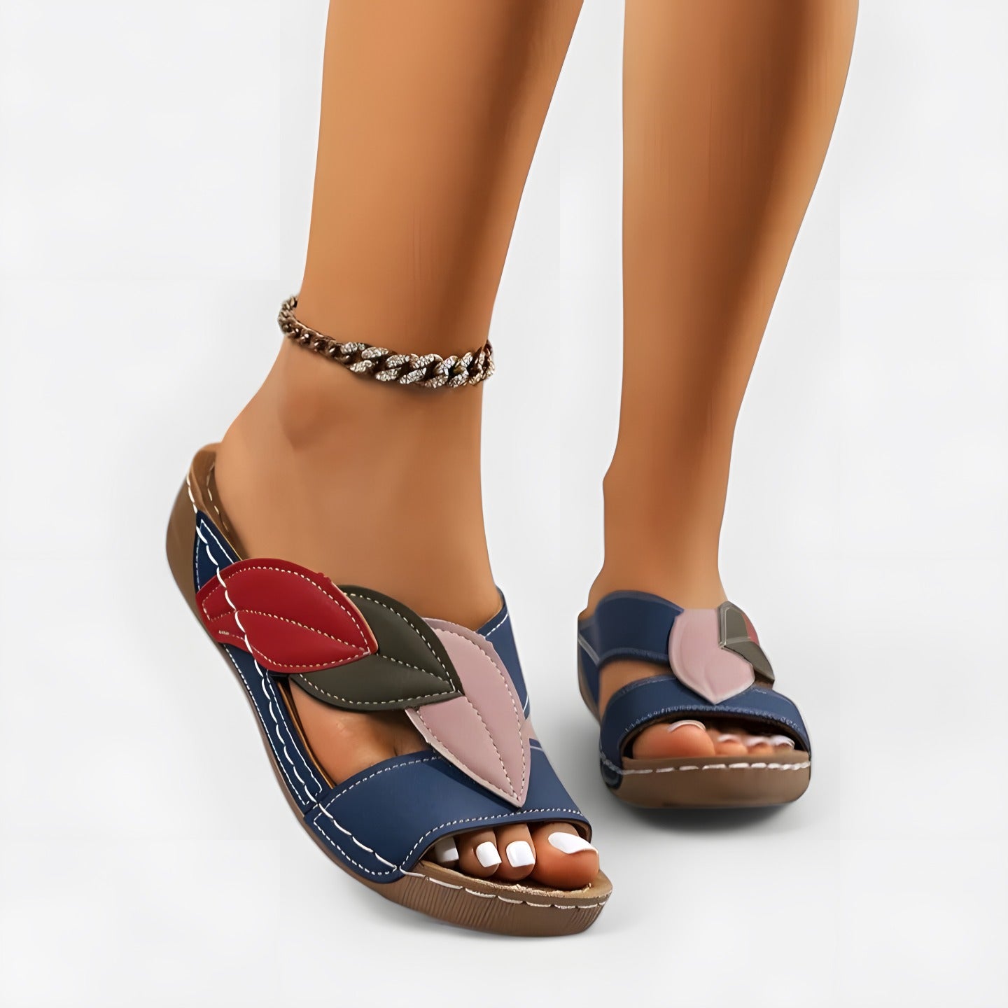 Leilani | Sandales orthopédiques femme confortables Bleu