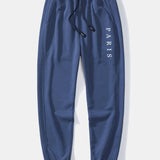Ensemble — sweat à col rond coupe décontractée à imprimé Paris & pantalon de jogging