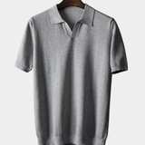 Elijah | Textured knit polo shirt