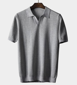 Elijah | Textured knit polo shirt