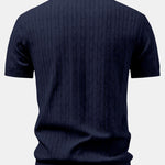 Ensemble — polo zippé en maille jacquard torsadé & pantalon fuselé coupe slim