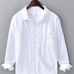 Capucine — Chemise en lin et coton à manches longues et poche