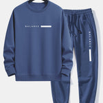 Ensemble — sweat à col rond à imprimé rayé & pantalon de jogging