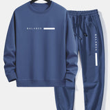 Ensemble — sweat à col rond à imprimé rayé & pantalon de jogging