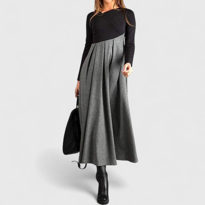 Robe Maxi Élégante à Manches Longues