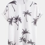 Ensemble Améline — chemise à imprimé palmiers & short de bain à imprimé rayé
