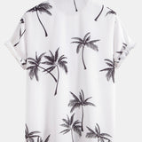 Ensemble Améline — chemise à imprimé palmiers & short de bain à imprimé rayé
