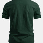 Améline — Chemise boutonnée en lin à manches courtes