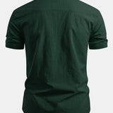 Améline — Chemise boutonnée en lin à manches courtes