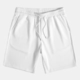 Ensemble — chemise côtelée à col cubain profond coupe ajustée & short côtelé à cordon
