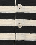 Horizontal Stripe Polo with Contrast Collar