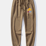Ensemble — sweat à col rond coupe décontractée à imprimé ours graffiti & pantalon de jogging