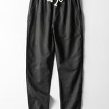 Ensemble — chemise jacquard à losanges géométriques & pantalon en lin à jambe droite