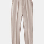 Ensemble — polo en maille jacquard torsadé à bordure contrastante & pantalon fuselé
