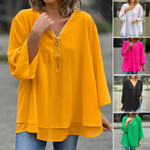 Marion | Blouse à double ourlet et col zippé