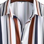 Ensemble Capucine — chemise à rayures colorées & short de bain