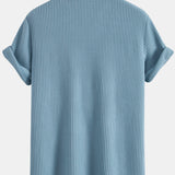 Ensemble Améline — chemise gaufrée & pantalon en lin à jambe droite