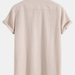 Ensemble — chemise texturée froissée & pantalon à jambe droite