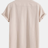 Ensemble — chemise texturée froissée & pantalon à jambe droite