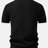 Ensemble — polo zippé contrastant & pantalon fuselé coupe slim