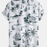Ensemble — chemise à imprimé nautique & short de bain uni à cordon
