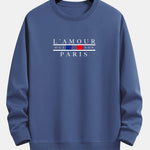 Ensemble Capucine — sweat à col rond coupe décontractée à slogan Paris & pantalon de jogging
