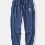 Ensemble — sweat à col rond coupe décontractée à imprimé couronne & pantalon de jogging