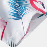 Ensemble — chemise à imprimé flamants roses et feuilles & short de bain