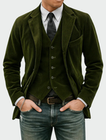 REFINED CORDUROY BLAZER SUIT FOR MEN