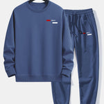 Ensemble — sweat à col rond coupe décontractée à imprimé rayé Paris & pantalon de jogging