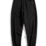 Ensemble — chemise patchwork à carreaux en velours côtelé & pantalon de jogging en velours côtelé