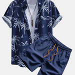Ensemble — chemise à imprimé palmiers tropical & short de bain à cordon