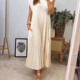 Agnès | Robe plissée évasée d'une élégance naturelle