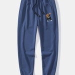 Ensemble — sweat à col rond coupe décontractée à imprimé ours & pantalon de jogging