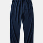 Ensemble — polo en maille texturée contrastante à col Johnny & pantalon gaufré en maille à cordon