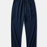 Ensemble Améline — polo gaufré en maille contrastante à col Johnny & pantalon gaufré en maille à cordon
