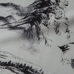 Ensemble — chemise à imprimé montagne et rivière à l'encre & short de bain mi-long à cordon