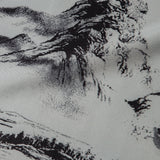 Ensemble — chemise à imprimé montagne et rivière à l'encre & short de bain mi-long à cordon