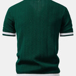 Ensemble — polo en maille texturée contrastante à col V & short chino