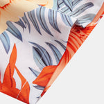 Ensemble — chemise à imprimé fleurs tropicales & short de bain à cordon