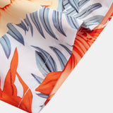 Ensemble — chemise à imprimé fleurs tropicales & short de bain à cordon