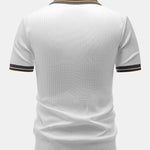 Ensemble — polo en maille à bordure contrastante & pantalon fuselé coupe slim