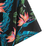 Ensemble Capucine — chemise à imprimé plantes tropicales & short de bain à cordon