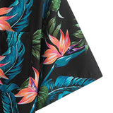 Ensemble Capucine — chemise à imprimé plantes tropicales & short de bain à cordon